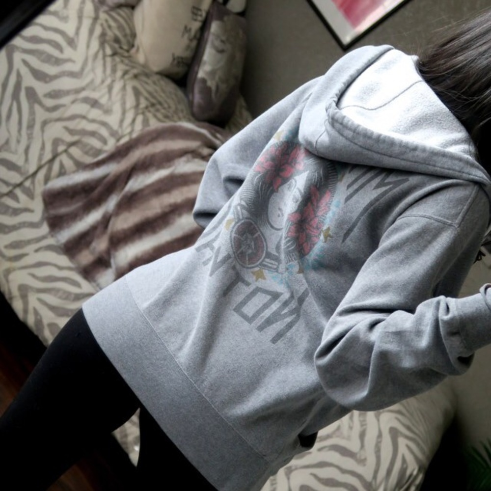 Obey make love not war sweatshirt hoodie full zip